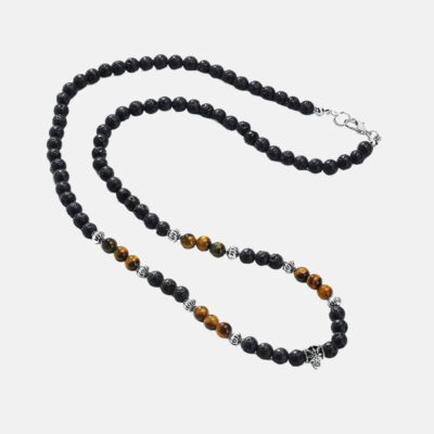 Strieborný náhrdelník s modrou vlnou