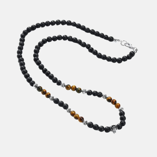 Strieborný náhrdelník s modrou vlnou