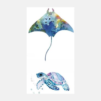 Obraz v štýle akvarelu s motívom mora